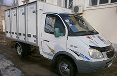 Хлебный фургон, вместимостью 96 лотков (4-х дверный) на базе шасси автомобиля ГАЗ 3302
