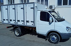 4-х дверный, изотермический хлебный фургон, на 96 лотков, на шасси автомобиля ГАЗ 3302