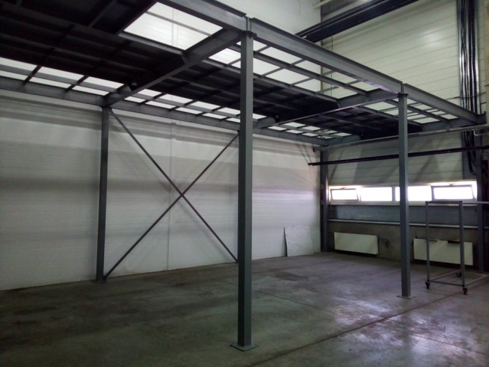 Add-2nd floor for installation of the racks